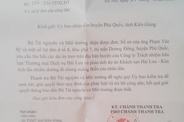 Vụ công ty “ăn” đường công cộng: Bộ Tài nguyên  Môi trường đề nghị giải quyết