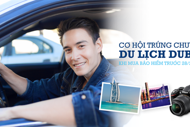 Mua bảo hiểm Ô tô trực tuyến trúng chuyến du lịch Dubai