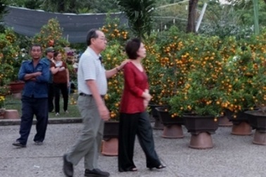 Hàng tết “dài cổ” chờ khách mua