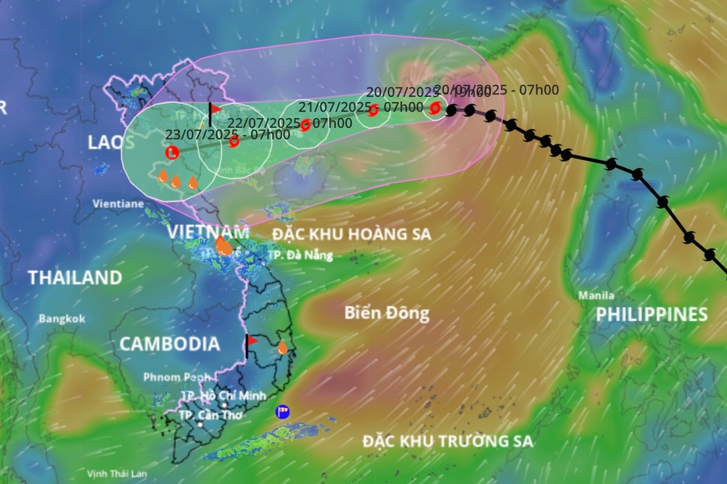 Khu vực nào sẽ ảnh hưởng nặng nhất khi bão Wipha đổ bộ đất liền? - 1