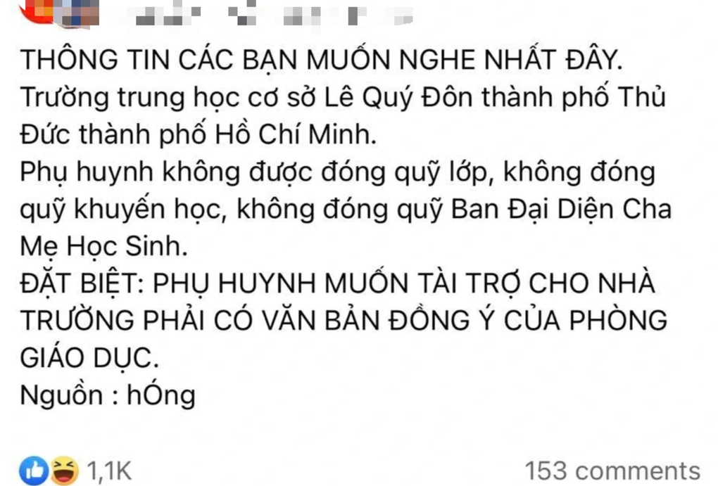 Rôm rả bàn tán quy định phụ huynh không được đóng nhiều loại quỹ - 1 Rôm rả bàn tán quy định phụ huynh không được đóng nhiều loại quỹ - 1