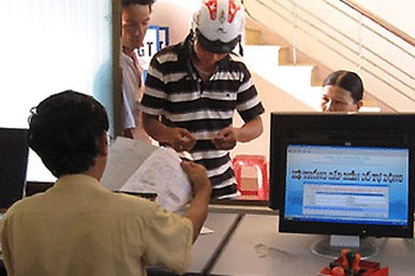 Công an quận sẽ cấp biển xe môtô