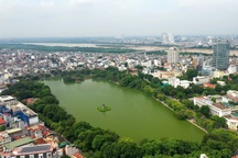 Ga ngầm C9 sát hồ Gươm rất đặc biệt với 2 ống hầm xếp chồng lên nhau