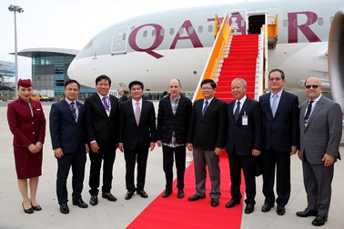 Qatar Airways lần đầu tiên hạ cánh tại Đà Nẵng, Việt Nam