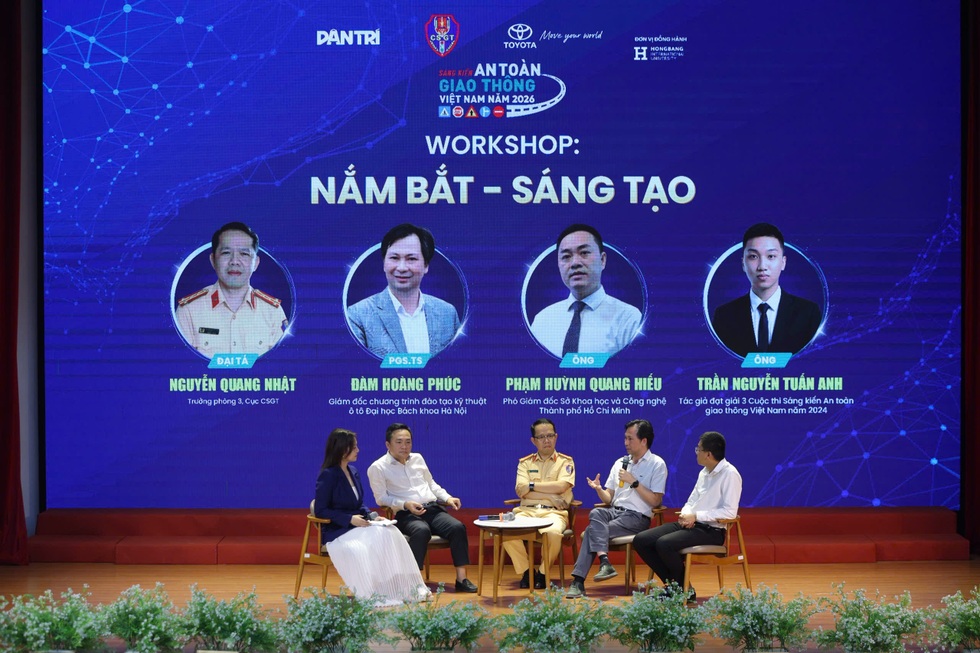 Các đại biểu chia sẻ tại workshop trong chương trình phát động cuộc thi Sáng kiến An toàn giao thông Việt Nam năm 2026 (Ảnh: Nam Anh).