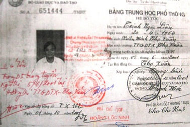 Gian lận bằng cấp, Bí thư Đảng ủy xã bị cách chức