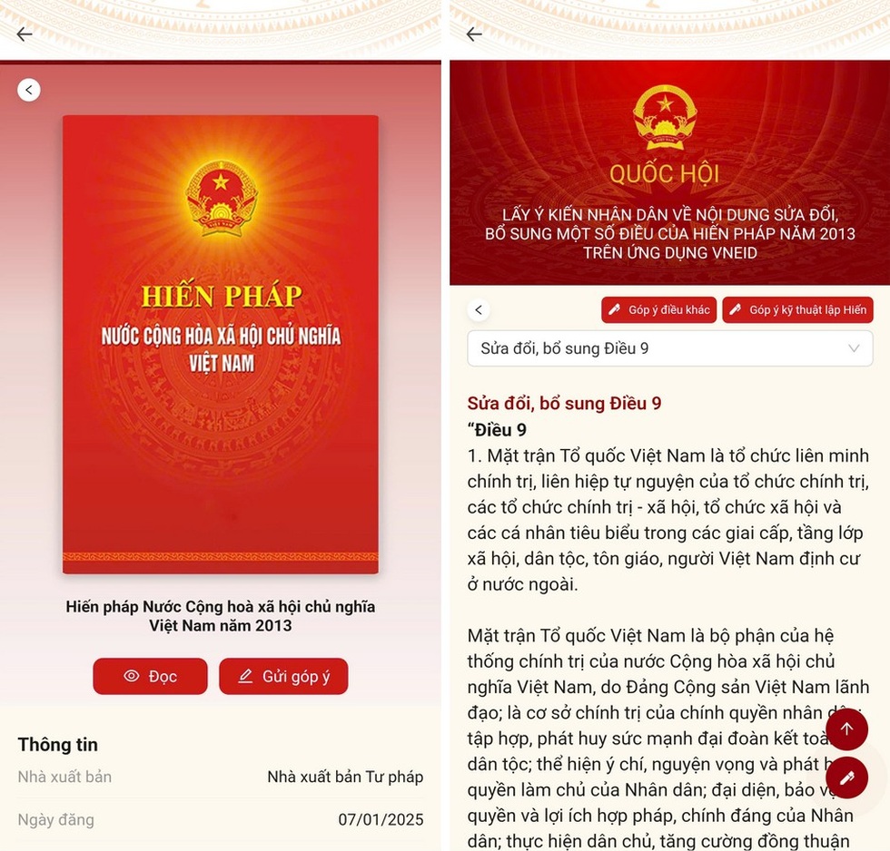 Hướng dẫn cách góp ý sửa đổi Hiến pháp thông qua ứng dụng VNeID - 3 Hướng dẫn cách góp ý sửa đổi Hiến pháp thông qua ứng dụng VNeID - 3