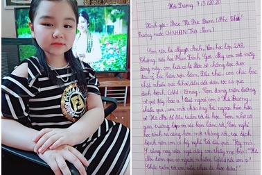Bé gái lớp 2 viết thư gửi Phó Thủ tướng, vẽ tranh cổ động chống Covid-19