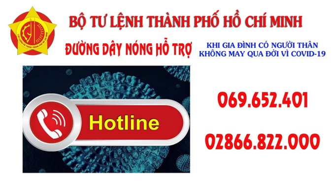 TP.HCM đưa vào hoạt động 2 số đường dây nóng để tiếp nhận các ca mất vì COVID-19 - Ảnh 2.