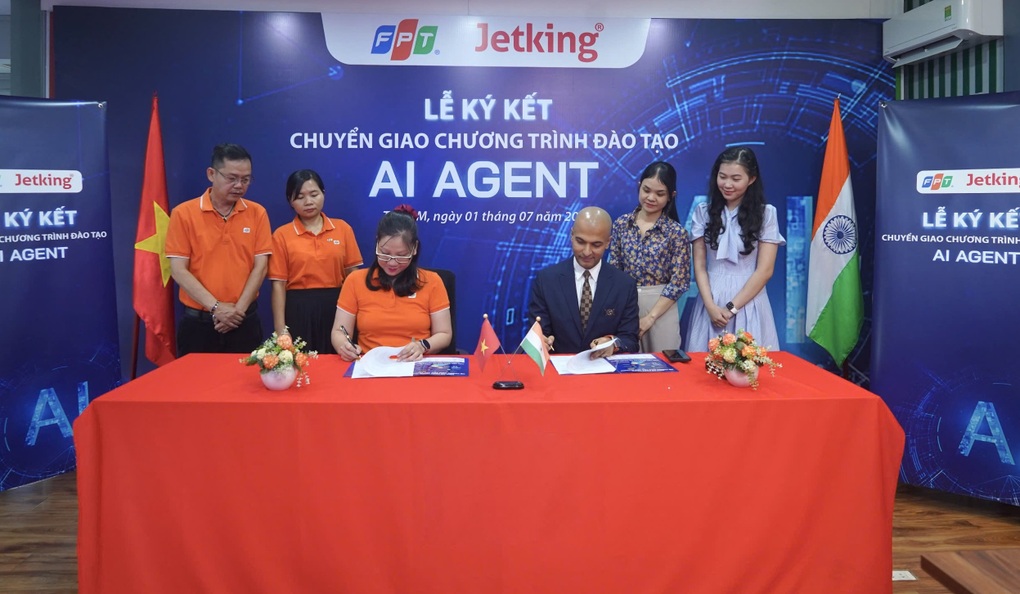 FPT hợp tác Jetking Ấn Độ chuyển giao chương trình đào tạo AI Agent - 1 FPT hợp tác Jetking Ấn Độ chuyển giao chương trình đào tạo AI Agent - 1