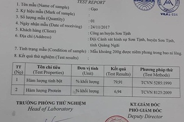 Đã có kết quả thử nghiệm gạo cháy bất thường
