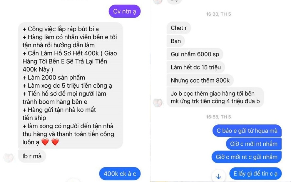 Kiếm việc làm tại nhà trong dịch Covid-19, dở khóc, dở cười vì...bị lừa - 2 Kiếm việc làm tại nhà trong dịch Covid-19, dở khóc, dở cười vì...bị lừa - 2