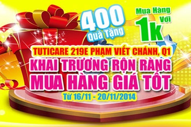 Khai trương siêu thị Mẹ&bé TutiCare Phạm Viết Chánh - Khuyến Mãi Cực Shock