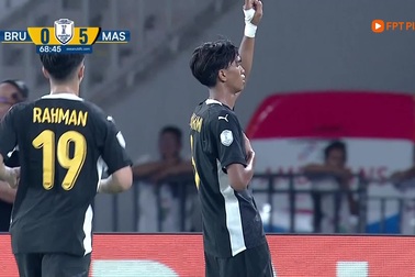 U23 Malaysia thắng đậm U23 Brunei 7-1