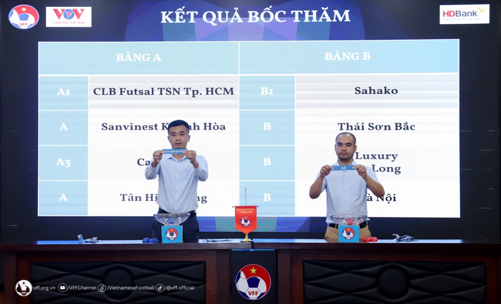 Bốc thăm chia bảng và xếp lịch thi đấu giải Futsal Cúp quốc gia 2023 - 2 Bốc thăm chia bảng và xếp lịch thi đấu giải Futsal Cúp quốc gia 2023 - 2