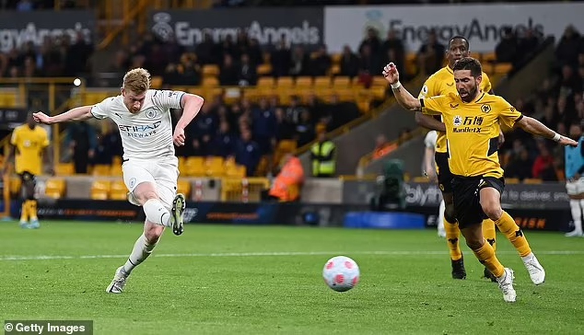 Lập poker vào lưới Wolves, De Bruyne vẫn tiếc rẻ bỏ lỡ bàn thắng thứ 5 - 1 Lập poker vào lưới Wolves, De Bruyne vẫn tiếc rẻ bỏ lỡ bàn thắng thứ 5 - 1