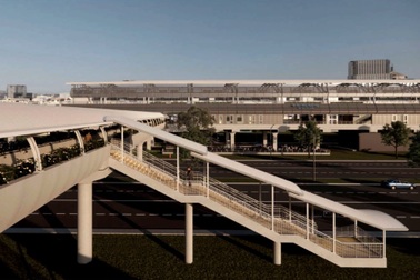 Cầu bộ hành dọc metro Bến Thành - Suối Tiên được chú trọng làm mái che