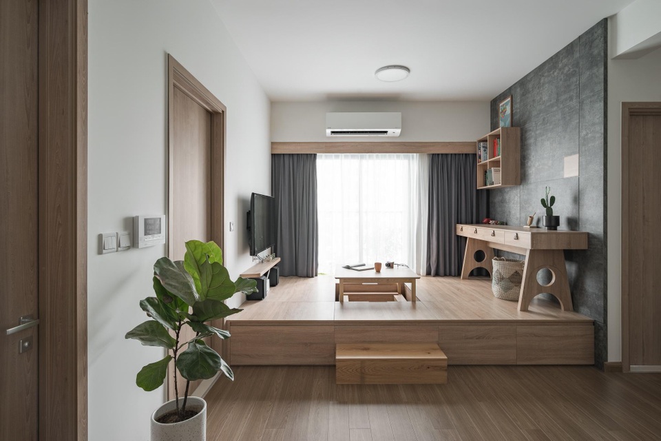Độc đáo căn hộ phong cách Nhật có phòng khách “biến hóa bất ngờ” - 2 Độc đáo căn hộ phong cách Nhật có phòng khách “biến hóa bất ngờ” - 2