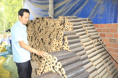 Gom trấu thải thu tiền tỷ