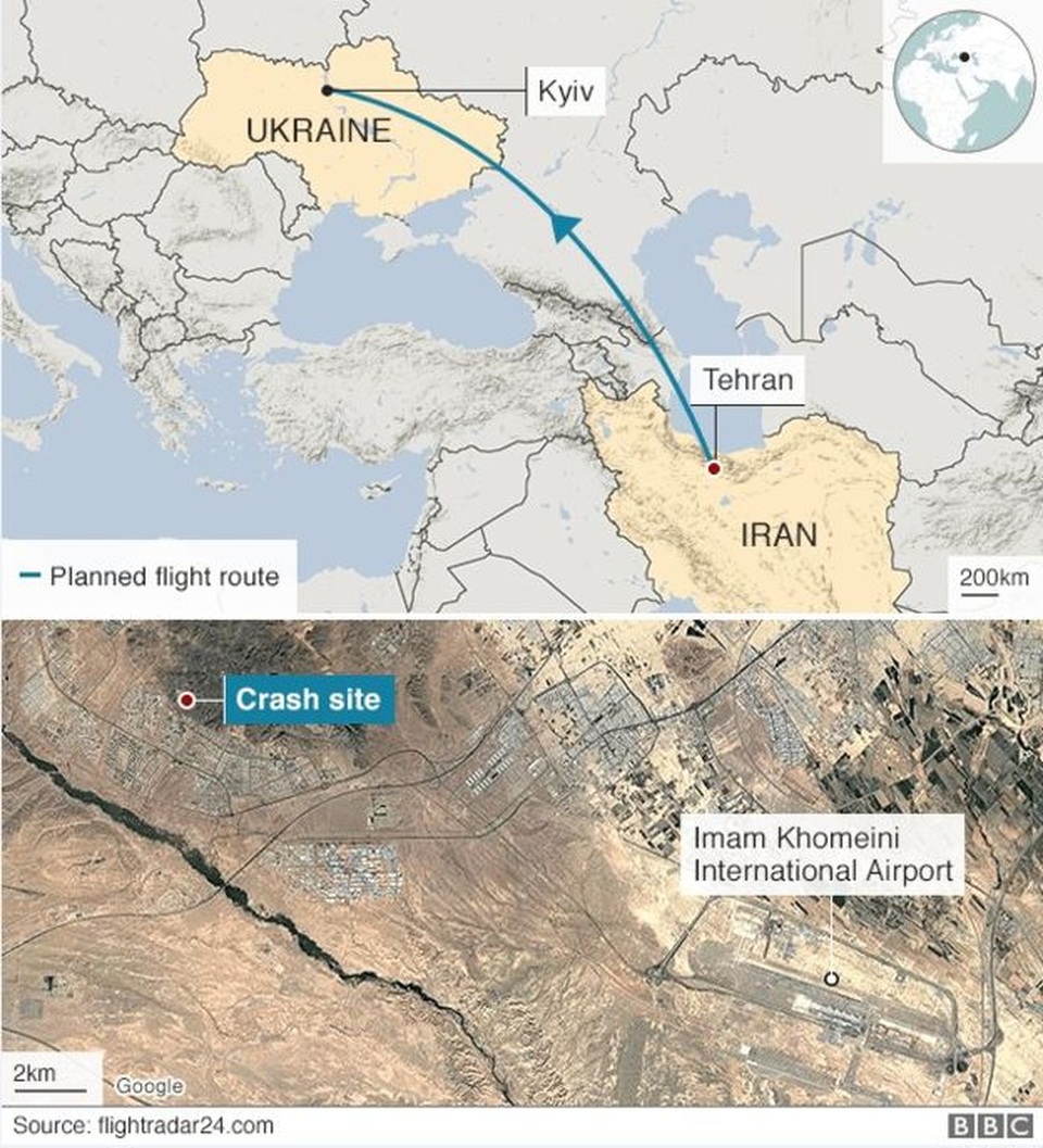 Rơi máy bay ở Iran, toàn bộ 176 người thiệt mạng - 4 Rơi máy bay ở Iran, toàn bộ 176 người thiệt mạng - 4