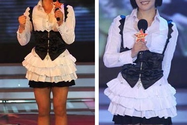 Lưu Hiểu Khánh diện váy siêu ngắn lên sân khấu 