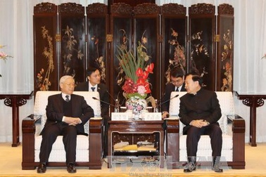 Tổng Bí thư Nguyễn Phú Trọng tiếp Bí thư Tỉnh ủy Chiết Giang