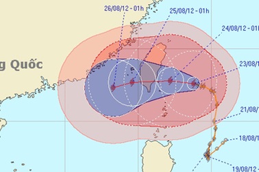 Bão mạnh đang hướng vào vùng biển Trung Quốc
