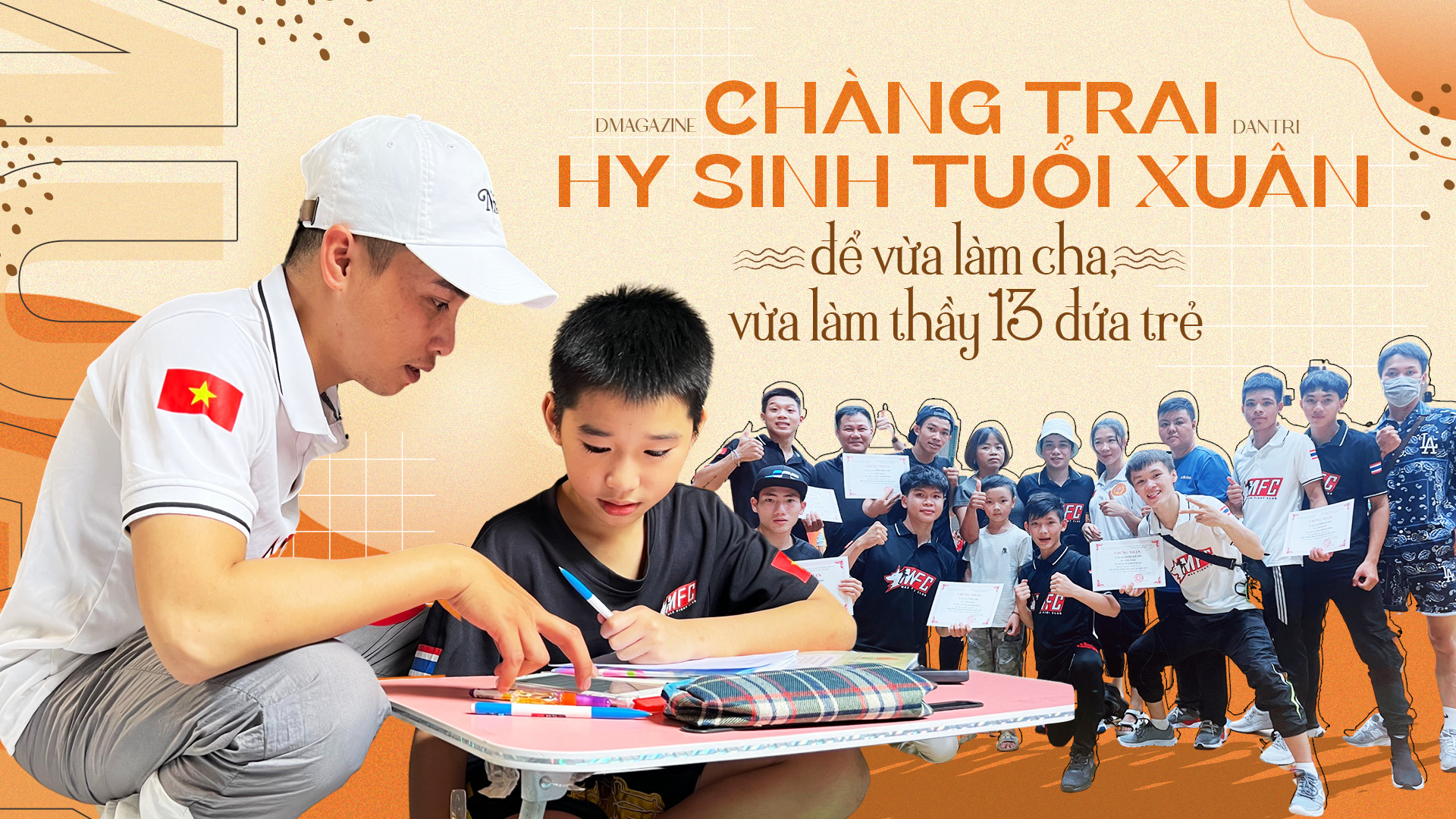 Chàng trai hy sinh tuổi xuân để làm cha, làm thầy 13 đứa trẻ