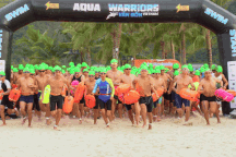 Màn so tài kịch tính của 1.200 VĐV ở giải Aquathlon Warriors Van Don 2024