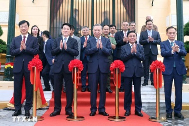 Tổng Bí thư Tô Lâm dự Lễ bàn giao công trình Tòa nhà Bắc Bộ Phủ