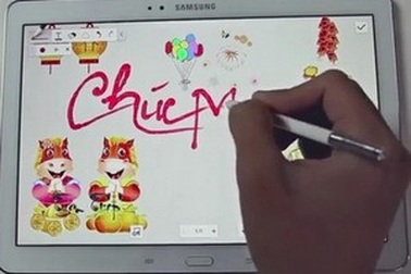 Hướng dẫn tạo thiệp điện tử mừng năm mới với máy tính bảng