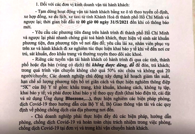 Khánh Hòa áp dụng cách ly đối với người trở về từ thành phố Hồ Chí Minh - Ảnh 2.