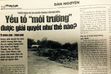 Triển khai Dự án nghĩa trang Liên Đài Viên: Để “thảm đỏ” không biến thành chông gai