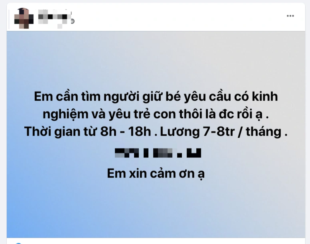 Từ vụ giúp việc nghi sát hại bé 2 tuổi: Sợ hãi giao con cho... người lạ - 2 Từ vụ giúp việc nghi sát hại bé 2 tuổi: Sợ hãi giao con cho... người lạ - 2