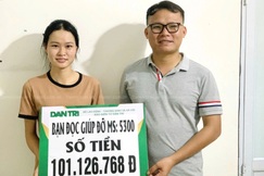 Hơn 255 triệu đồng đến với cô gái trẻ có bố tâm thần, em bại não