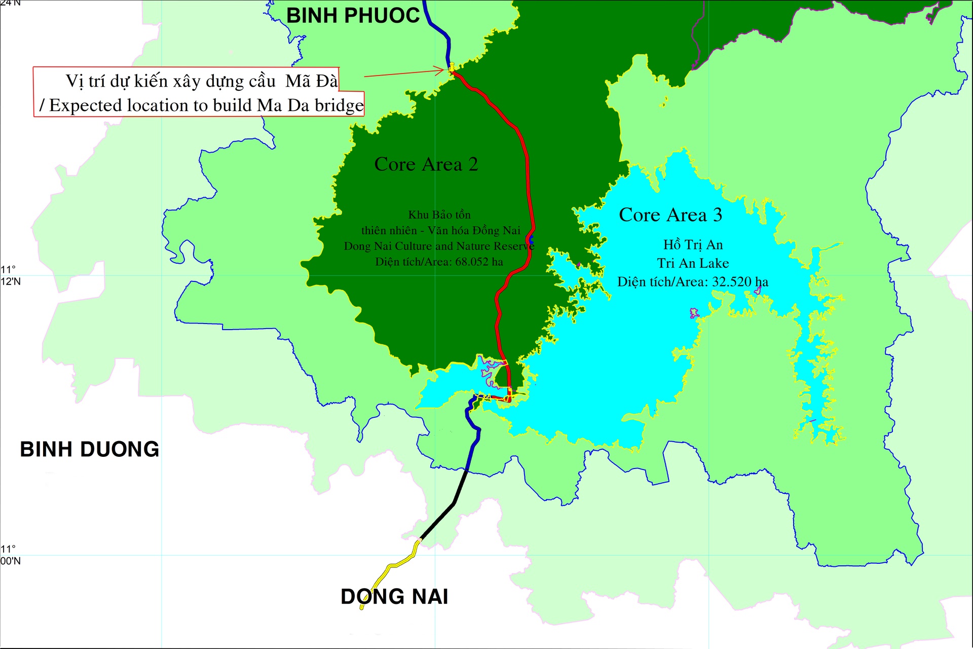 Toàn cảnh nơi đề xuất xây cầu Mã Đà và tuyến đường bổ dọc rừng ở Đồng Nai - 2 Toàn cảnh nơi đề xuất xây cầu Mã Đà và tuyến đường bổ dọc rừng ở Đồng Nai - 2
