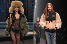 Người mẫu ném tiền, mặc đồ hở bạo gây sốt tại Tuần lễ thời trang Milan