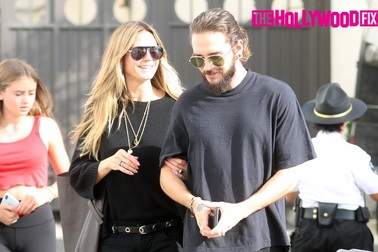 Heidi Klum cùng chồng con ra phố