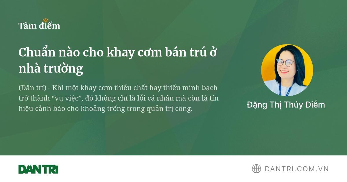 Chuẩn nào cho khay cơm bán trú ở nhà trường