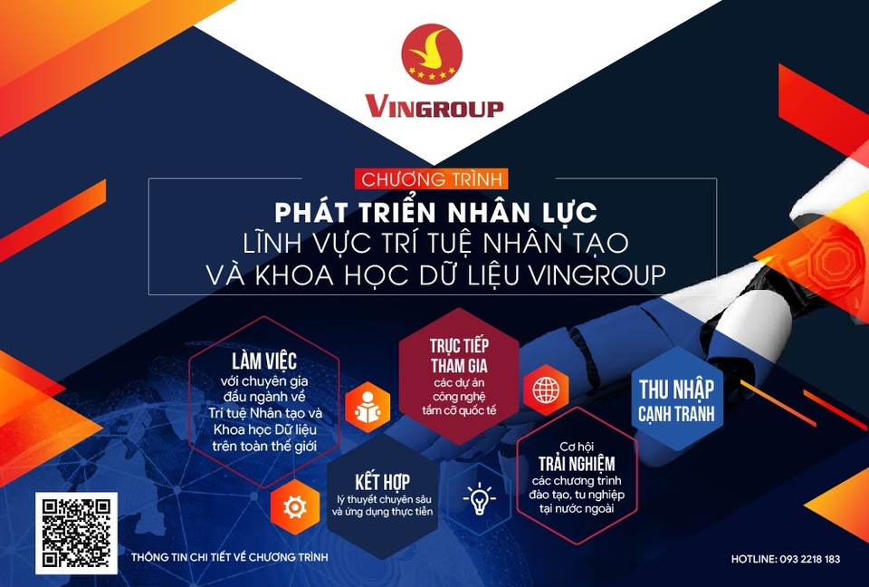 Vingroup đào tạo kỹ sư trí tuệ nhân tạo và khoa học dữ liệu - 1 Vingroup đào tạo kỹ sư trí tuệ nhân tạo và khoa học dữ liệu - 1