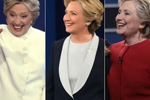 Thông điệp ẩn chứa sau 3 bộ trang phục của bà Clinton trong loạt tranh luận