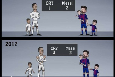 Góc biếm họa: C.Ronaldo vượt Messi bằng được