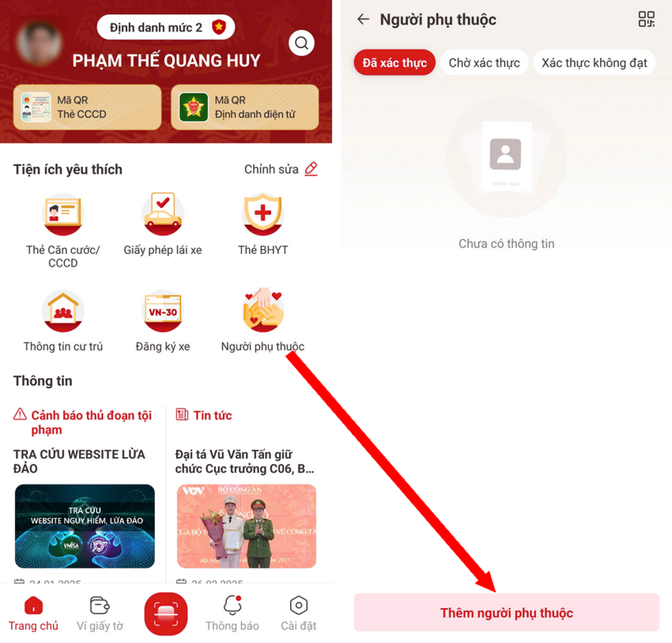 Cách thêm thông tin người phụ thuộc vào VNeID để được giảm trừ gia cảnh - 4
