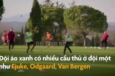 Bàn thắng tuyệt đẹp của Văn Hậu trong buổi tập của CLB SC Heerenveen