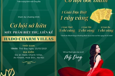 Hado Charm Villas tung quỹ căn "siêu phẩm" biệt thự, liền kề