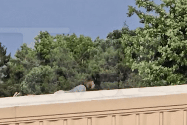 Khoảnh khắc nghi phạm nổ súng bắn ông Trump từ mái nhà