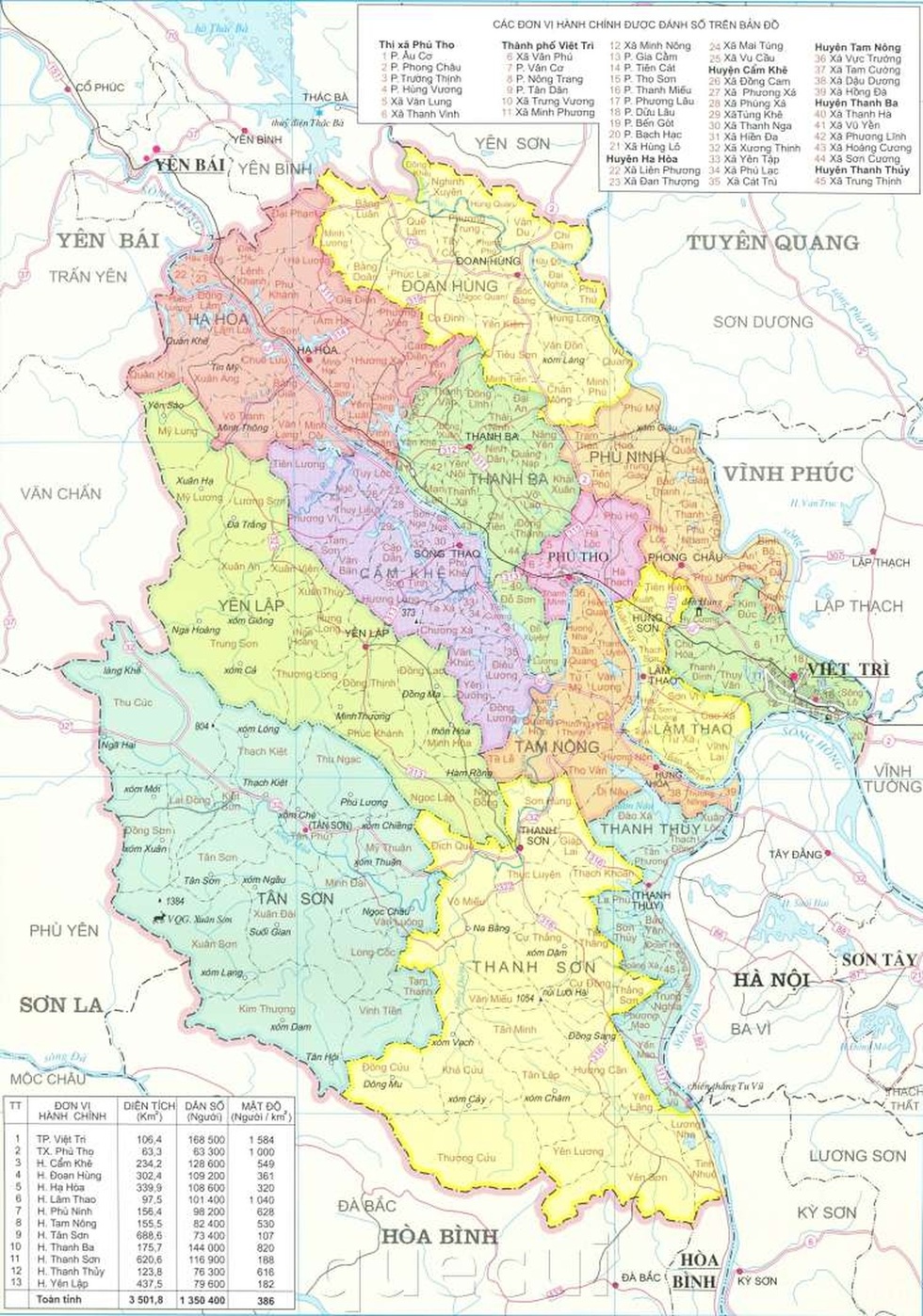 Những lần sáp nhập tỉnh của vùng Đất Tổ - Phú Thọ - 4