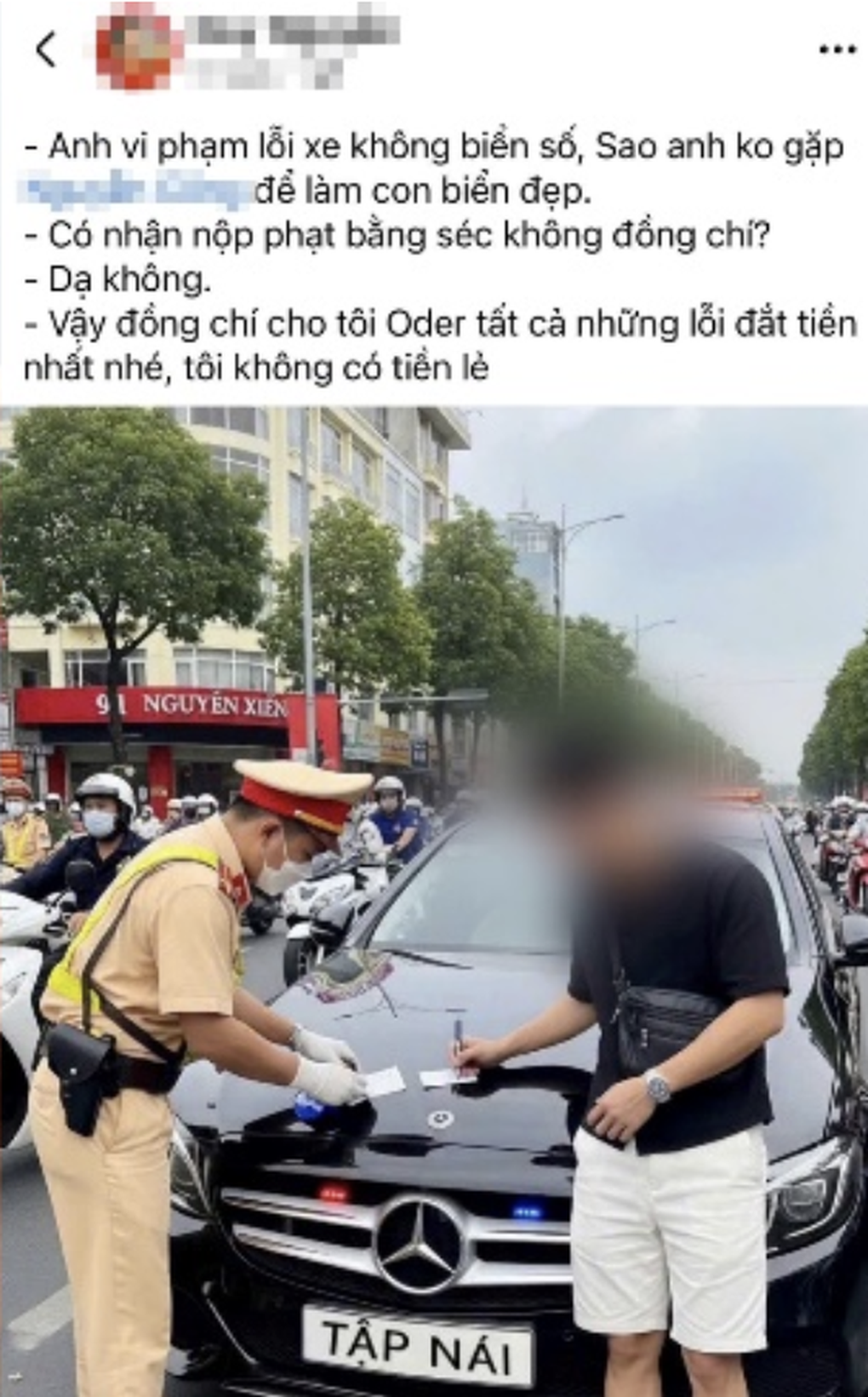 Xử phạt thanh niên dùng AI tạo hình ảnh đi Mercedes bị CSGT xử phạt - 1 Xử phạt thanh niên dùng AI tạo hình ảnh đi Mercedes bị CSGT xử phạt - 1