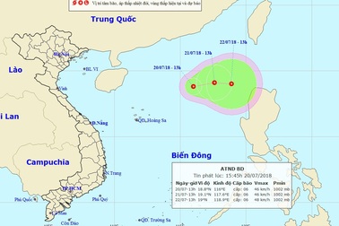 Xuất hiện áp thấp nhiệt đới trên Biển Đông
