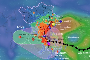 Bão Kajiki di chuyển chậm, nhiều nơi mưa rất to trên 400mm